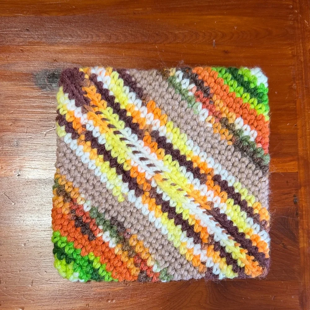 Handmade Crocheted Trivets or Potholders - Vintage 70’s Vibe